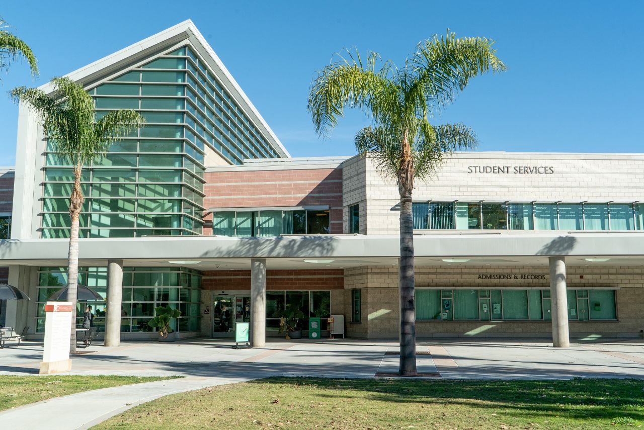 Photo of Student Services Building Front at Oxnard College 