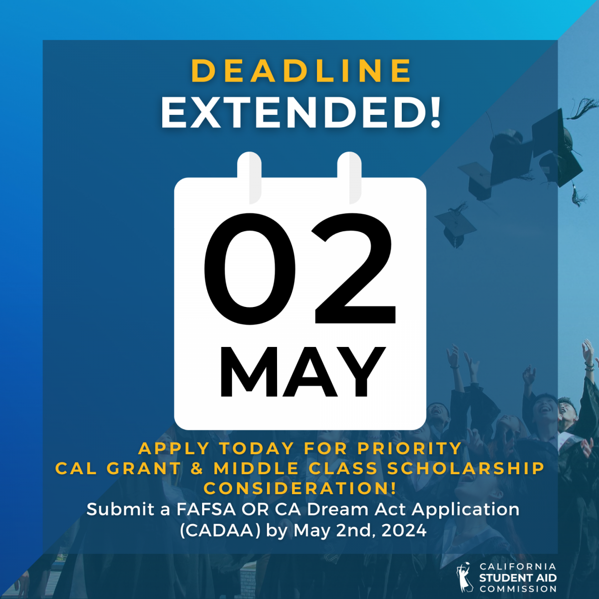 Deadline Extended May 02