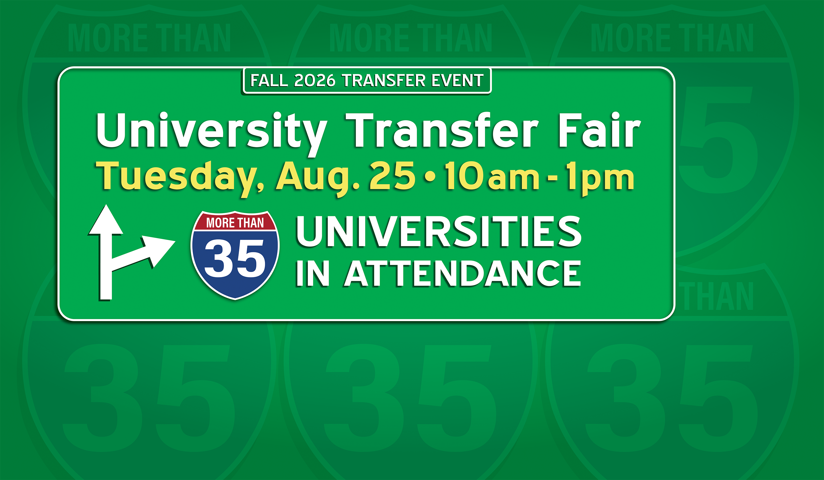 University Transfer Fair – Aug. 25th