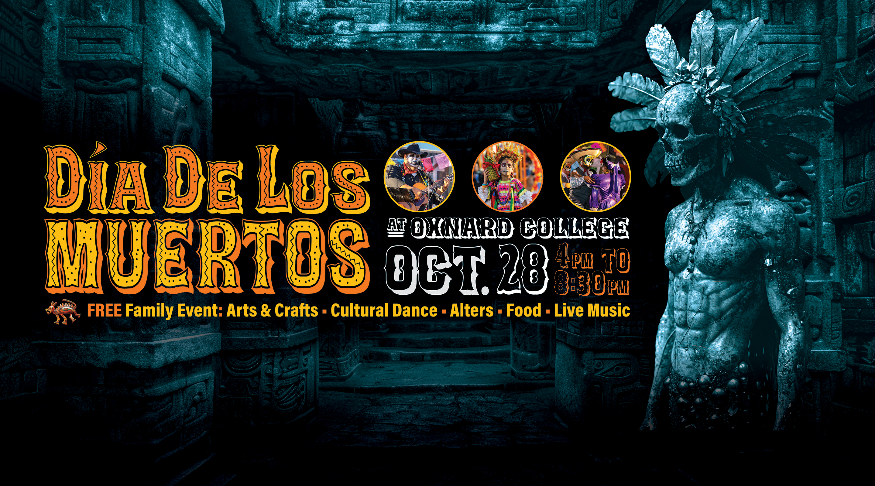 Día De Los Muertos on October 28th from 4pm - 8:30pm