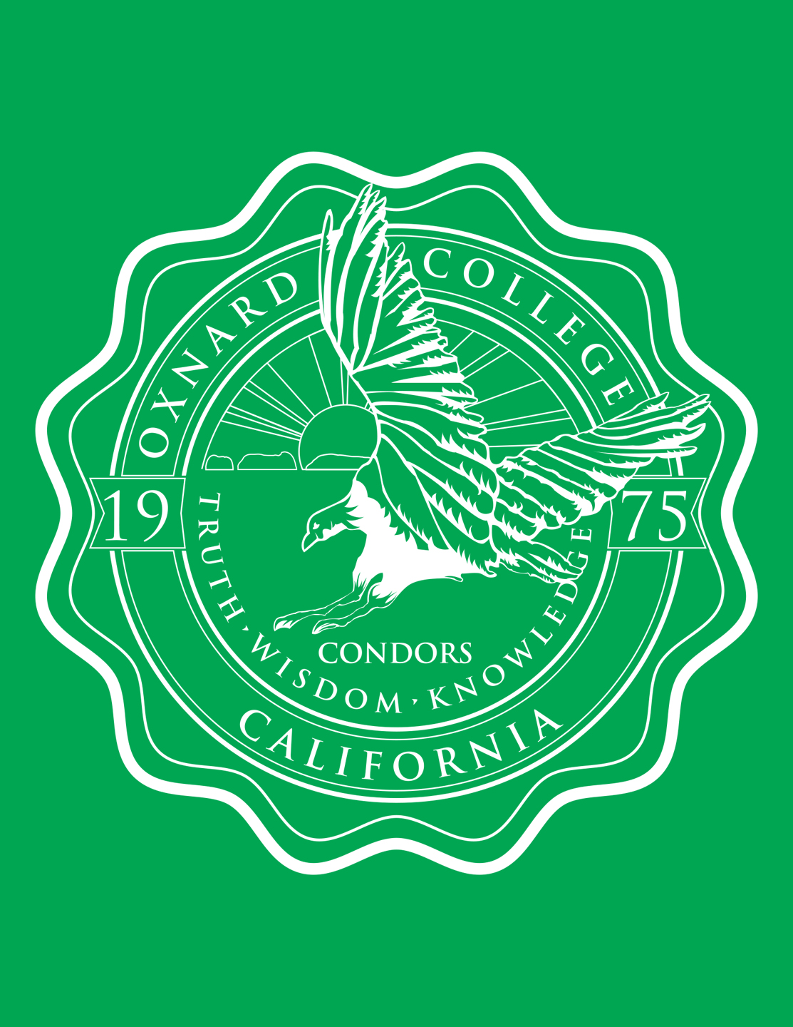 Oxnard College Seal in White