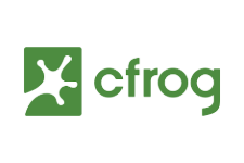 Climate First Replacing Oil and Gas logo with green frog print logo