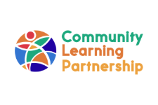 Community Learning Partnership logo in green, orange, and yellow font with graphic on left