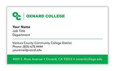 Sample of an OC Business Card