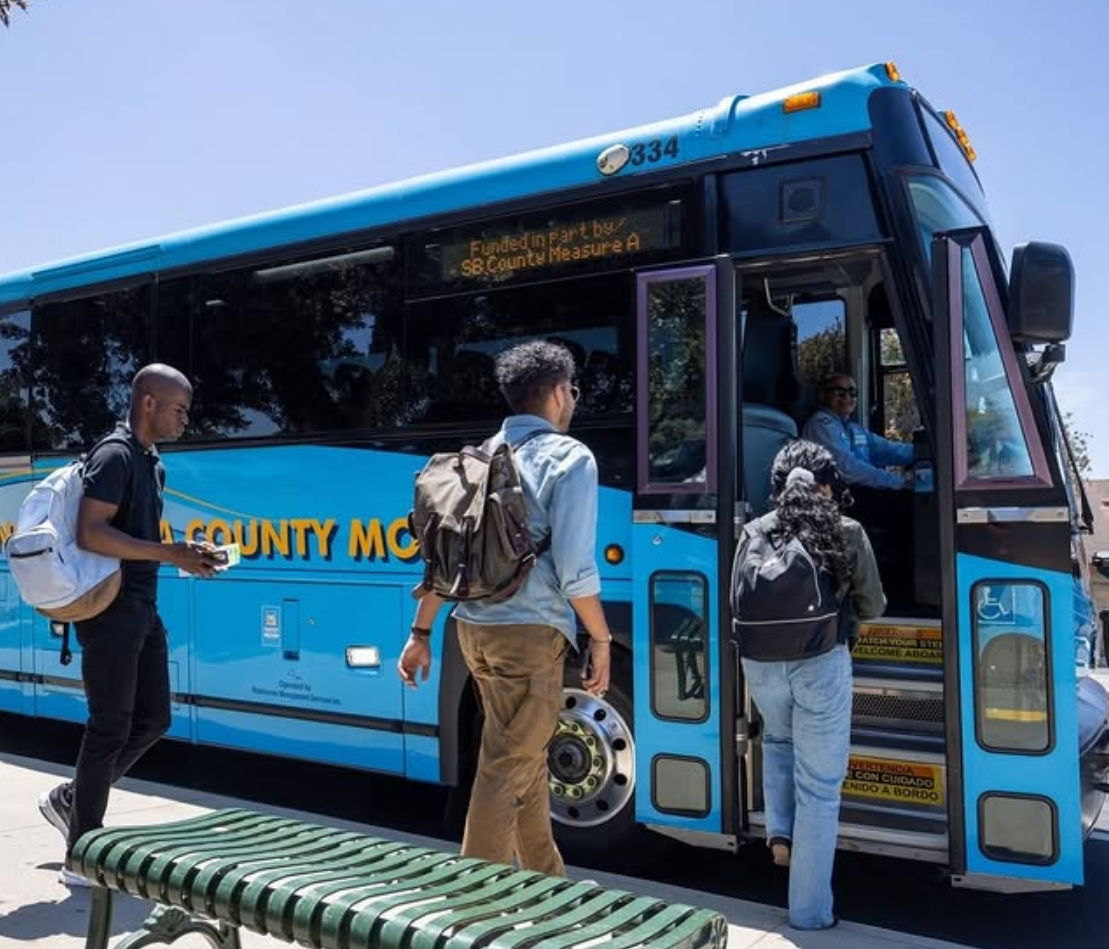 Students boarding bus
