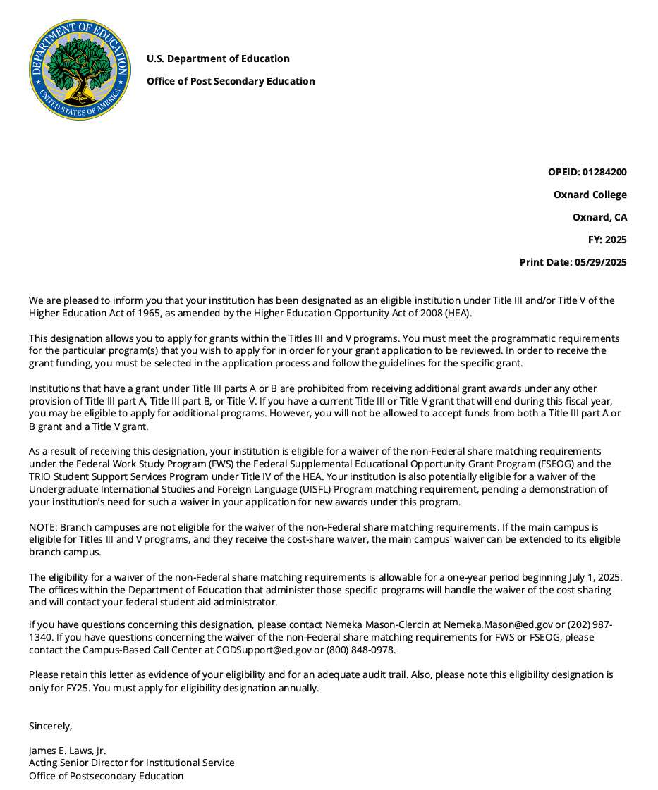 HSI Eligibility letter 5.29.25
