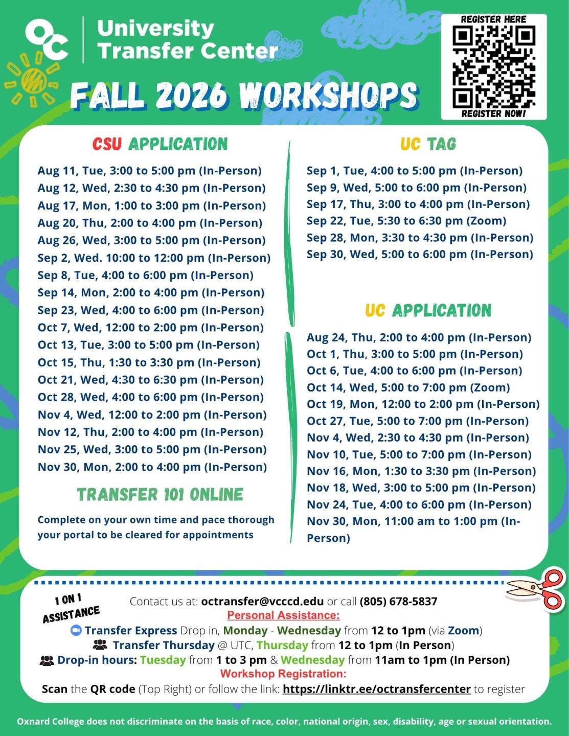 UTC Fall Application Workshops