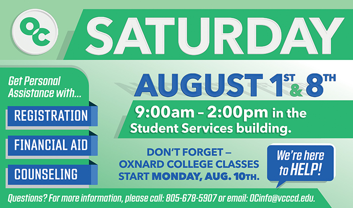 Join us for OC Saturday on August 1st or August 8th from 9am-2pm.