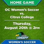 OC Women’s Soccer (Home Game) vs. Citrus College