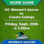 OC Women’s Soccer (Home Game) vs. Cuesta College