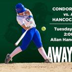 Women’s Softball: OC Condors (Away Game) vs. Allan Hancock College