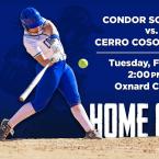 Women’s Softball: OC Condors (Home Game) vs. Cerro Coso College