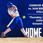 Women’s Softball: OC Condors (Home Game) vs. San Bernardino College 