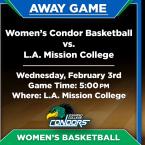 OC Women’s Basketball vs. L.A. Mission College (Away Game) 