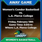 OC Women’s Basketball vs. L.A. Pierce College (Away Game) 