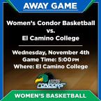 OC Women’s Basketball vs. El Camino College (Away Game) 