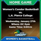 OC Women’s Basketball vs. L.A. Pierce College (Home Game) 