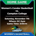 OC Women’s Basketball vs. Compton College (Home Game) 