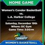 OC Women’s Basketball vs. L.A. Harbor College (Home Game) 