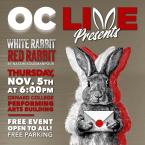 OC LIVE: White Rabbit, Red Rabbit (Image of a rabbit with dual personalities holding a sealed envelope.