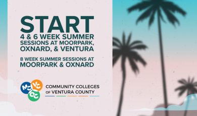 Graphic promoting summer sessions at the Community Colleges 