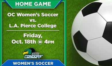 OC Women’s Soccer (Home Game) vs. L.A. Pierce College