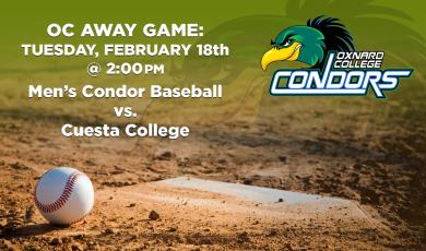 Men’s Baseball: OC Condors (Away Game) vs. Cuesta College