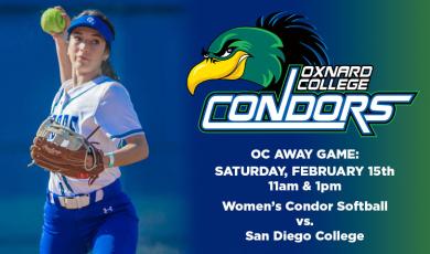 Women’s Softball: OC Condors (Away Game) vs. San Diego City College — Double-Header 