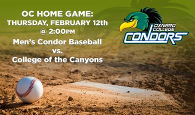 Men’s Baseball: OC Condors (Home Game) vs. College of the Canyons