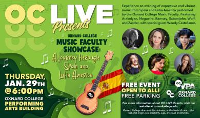 OC LIVE: Oxnard College Music Faculty Showcase — A Journey through Spain and Latin America