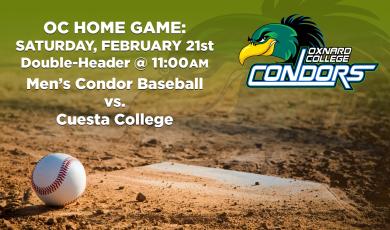 Men’s Baseball: OC Condors (Home Game) vs. Cuesta College – Double-Header