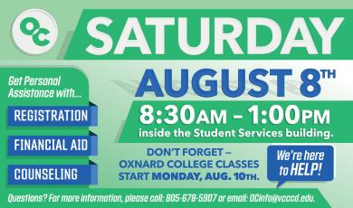 Join us for OC Saturday on August 8th