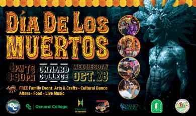 Día de los Muertos event on Oct. 28th from 4pm - 8:30pm.