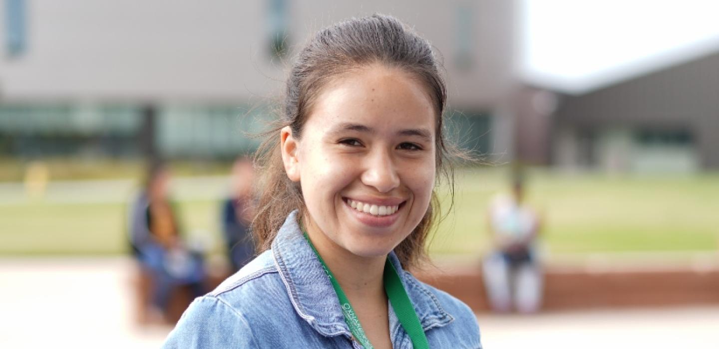female student smiling
