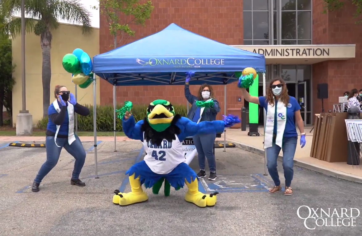 CalWORKs with Cory the Condor at 2020 Drive-Thru Graduation