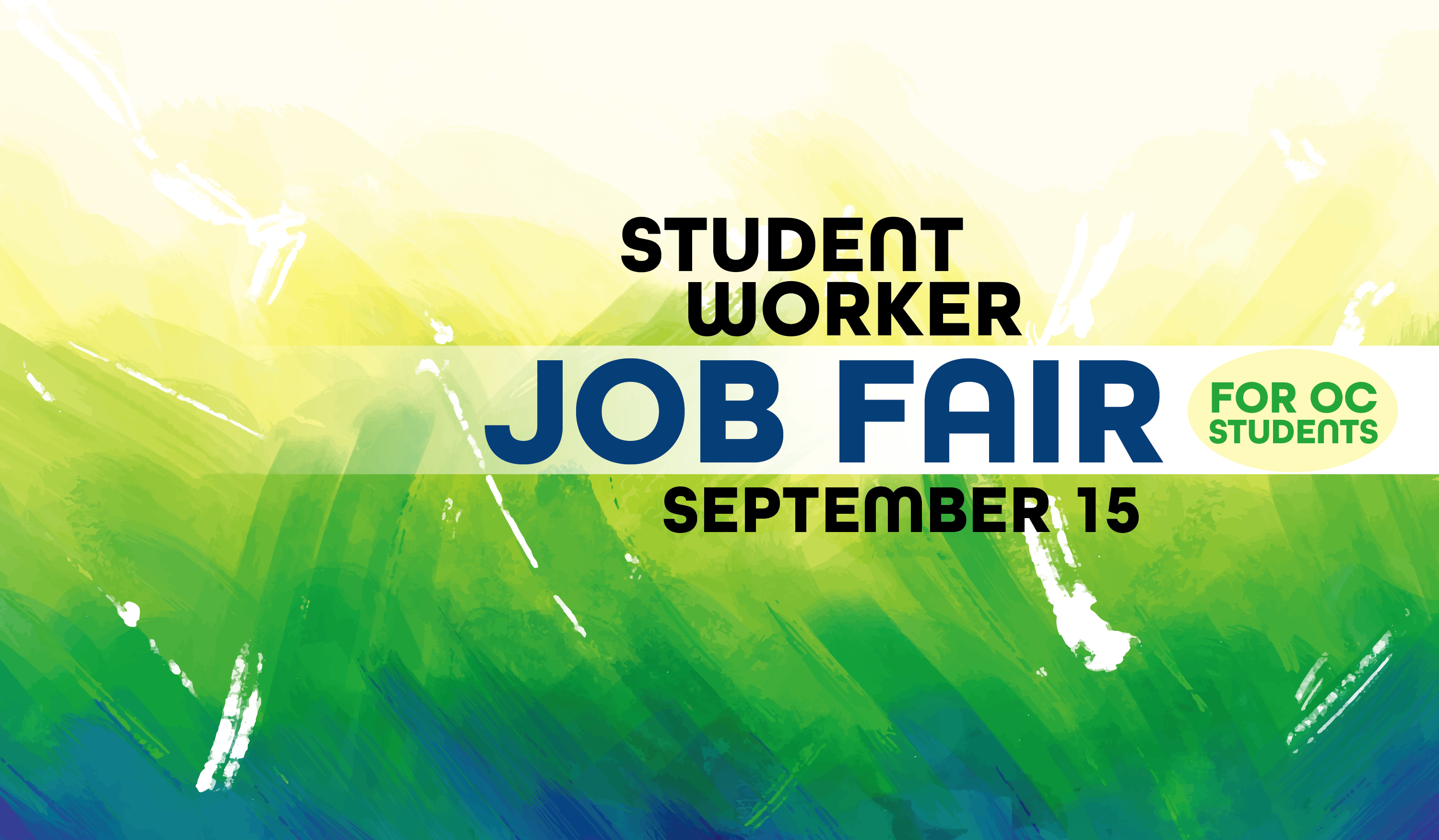 Student Worker Job Fair September 15