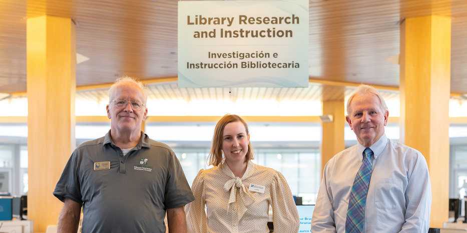 OC librarians T. Stough, L. Lasko, B. Thompson
