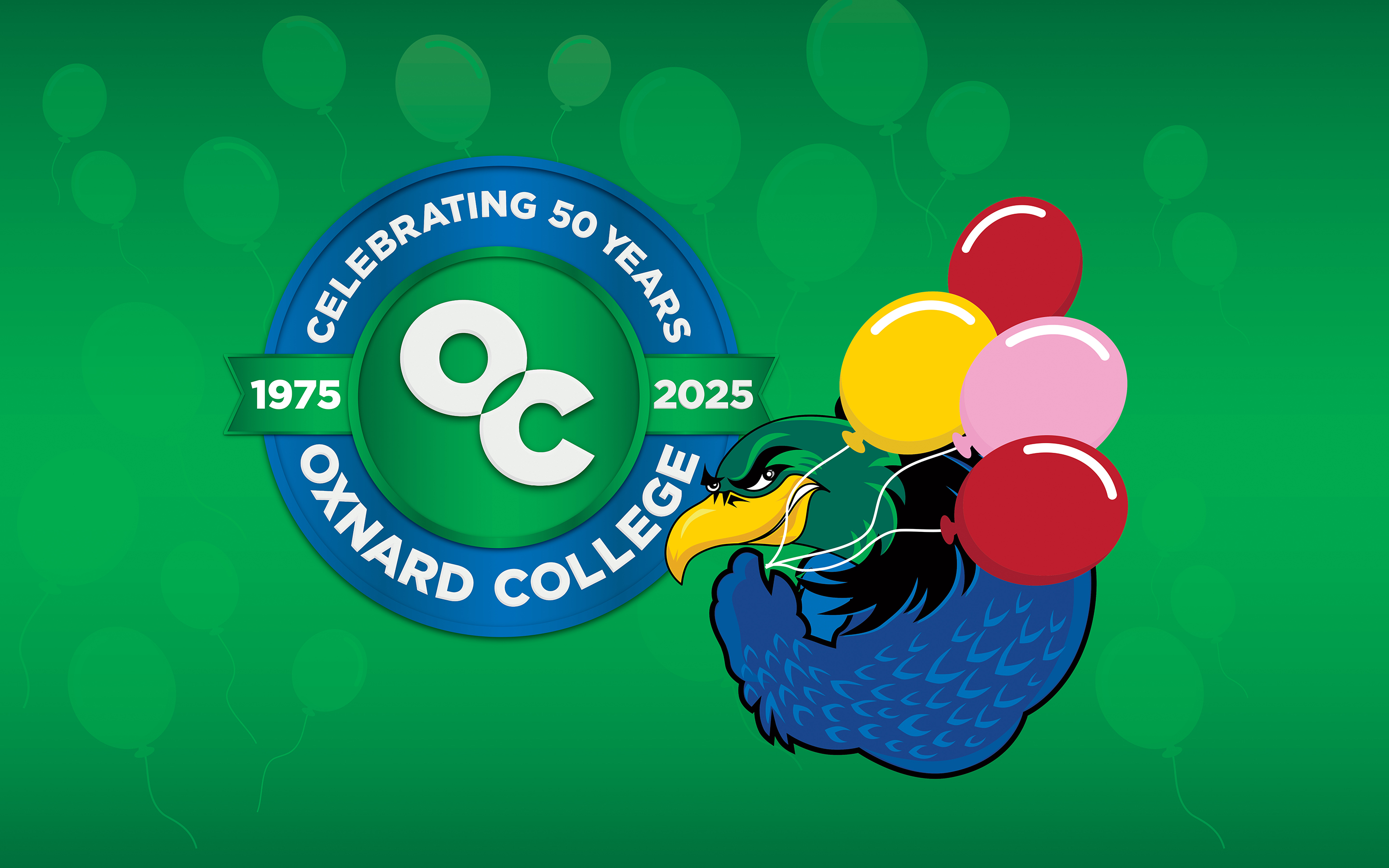 Celebrating 50 Years — Cory the Condor with Balloons