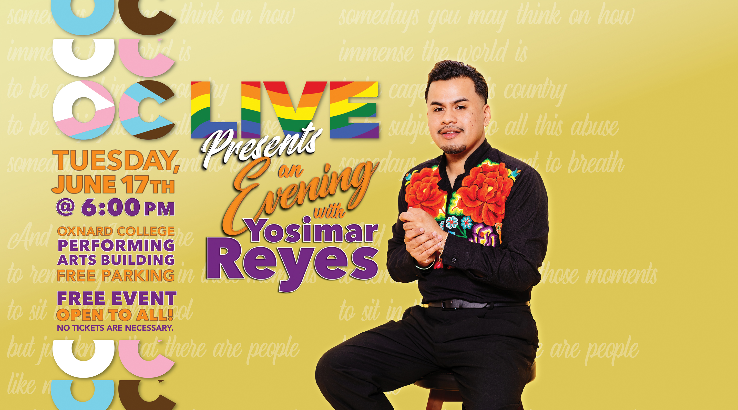 OC LIVE: An Evening with Yosimar Reyes