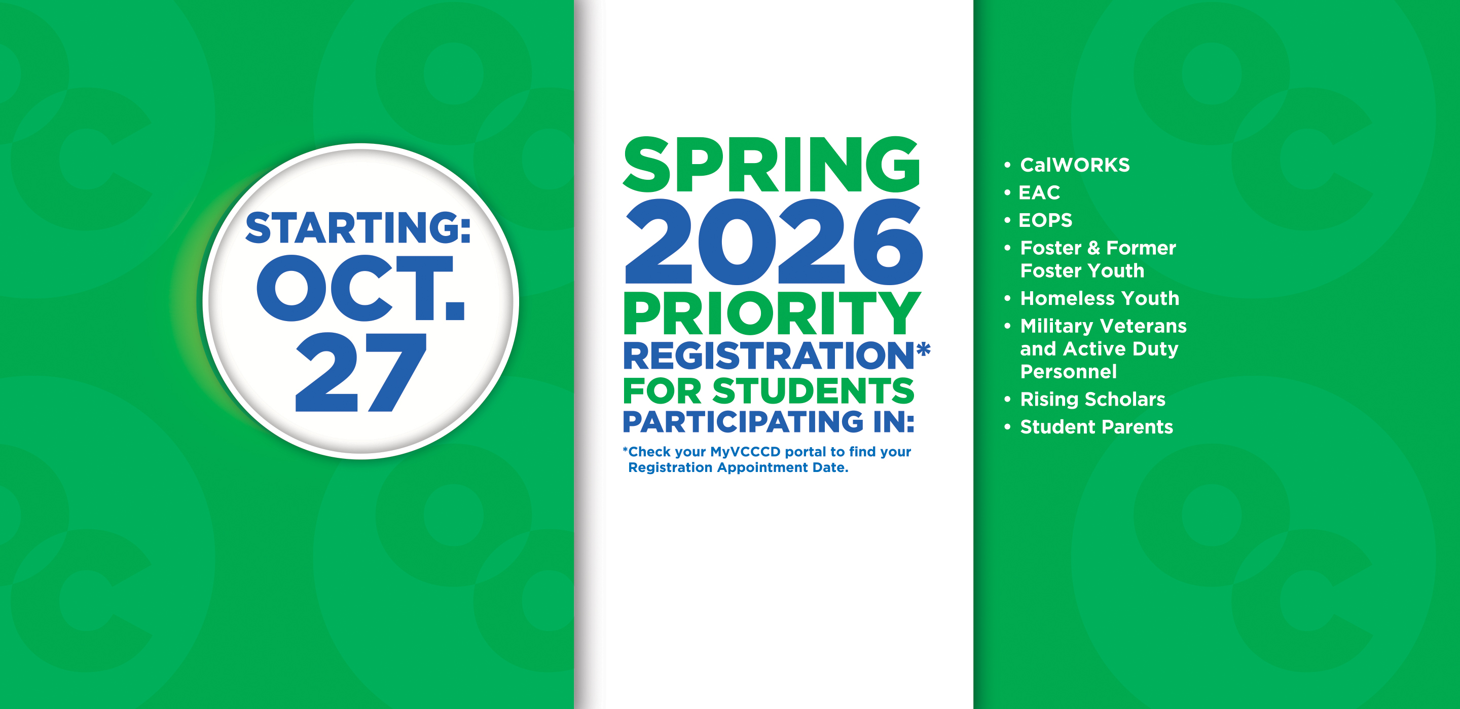 Priority Registration for Spring 2026 – Phase 1