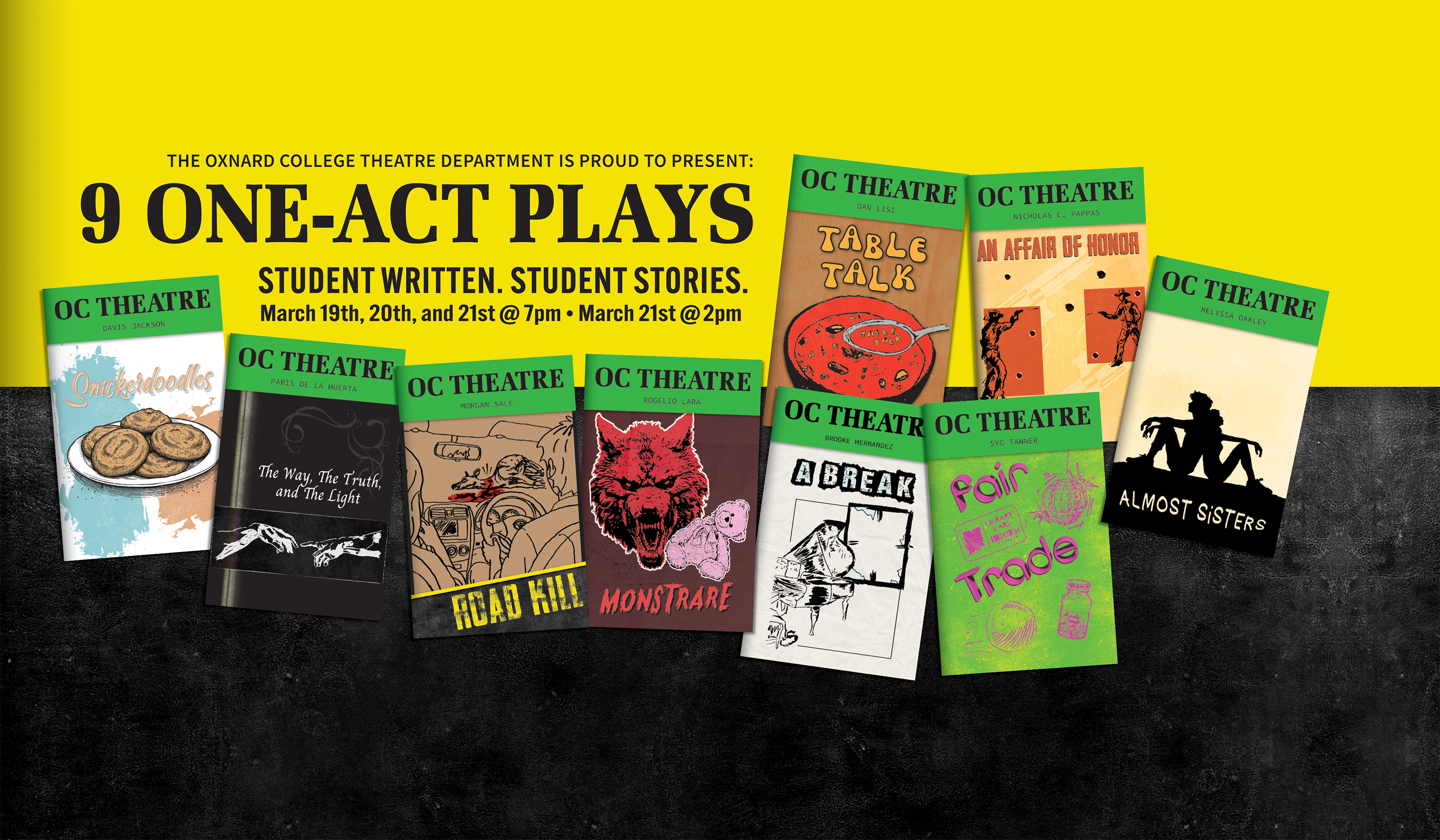 9 One-Act Plays — student written, student stories.