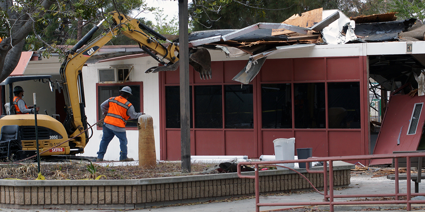 Demolition of old North Hall Building