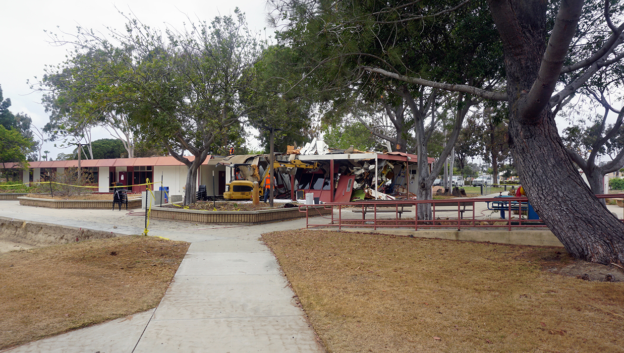 Demolition of old North Hall Building