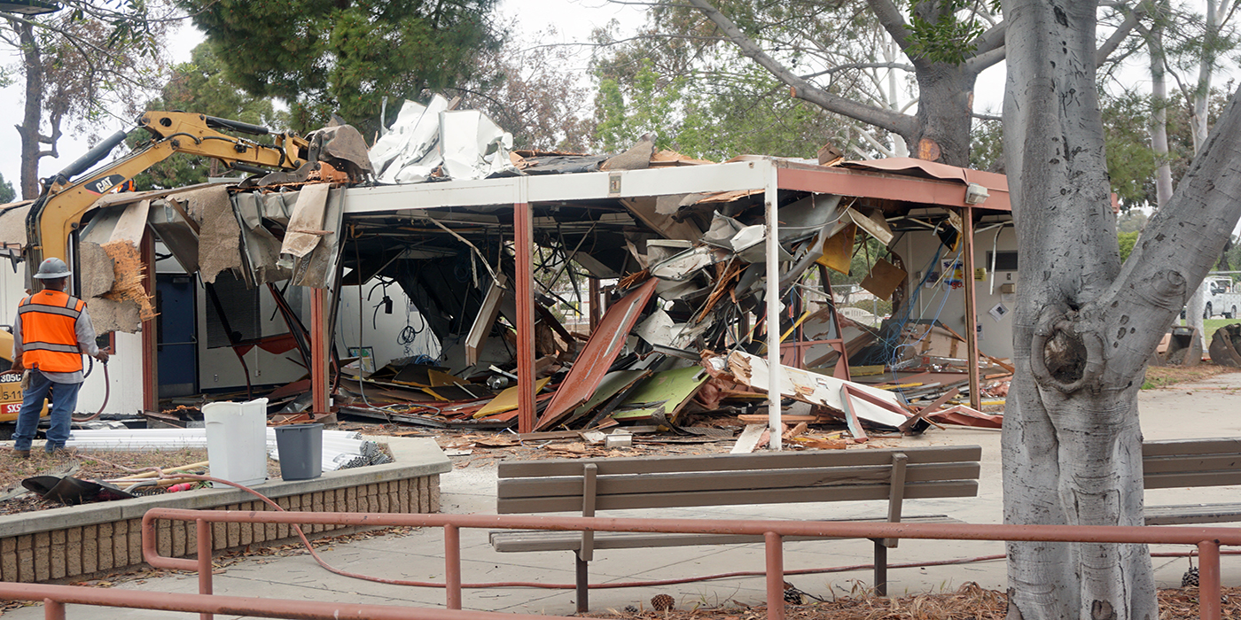 Demolition of old North Hall Building