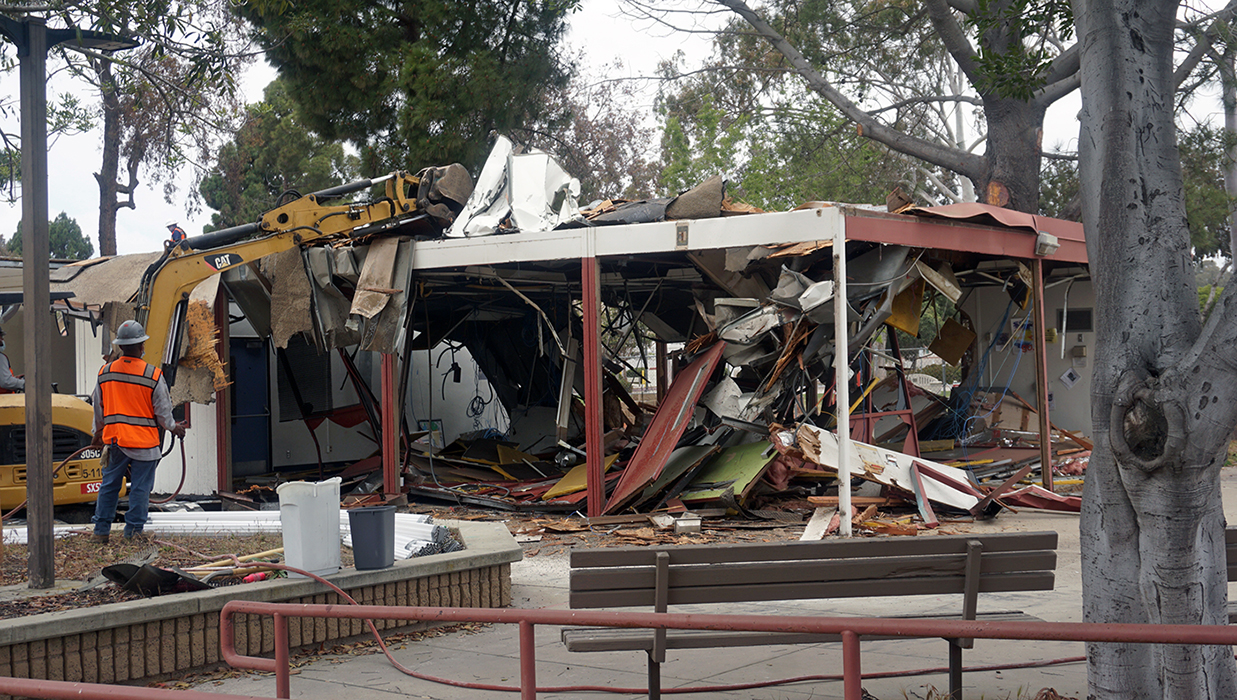 Demolition of old North Hall Building