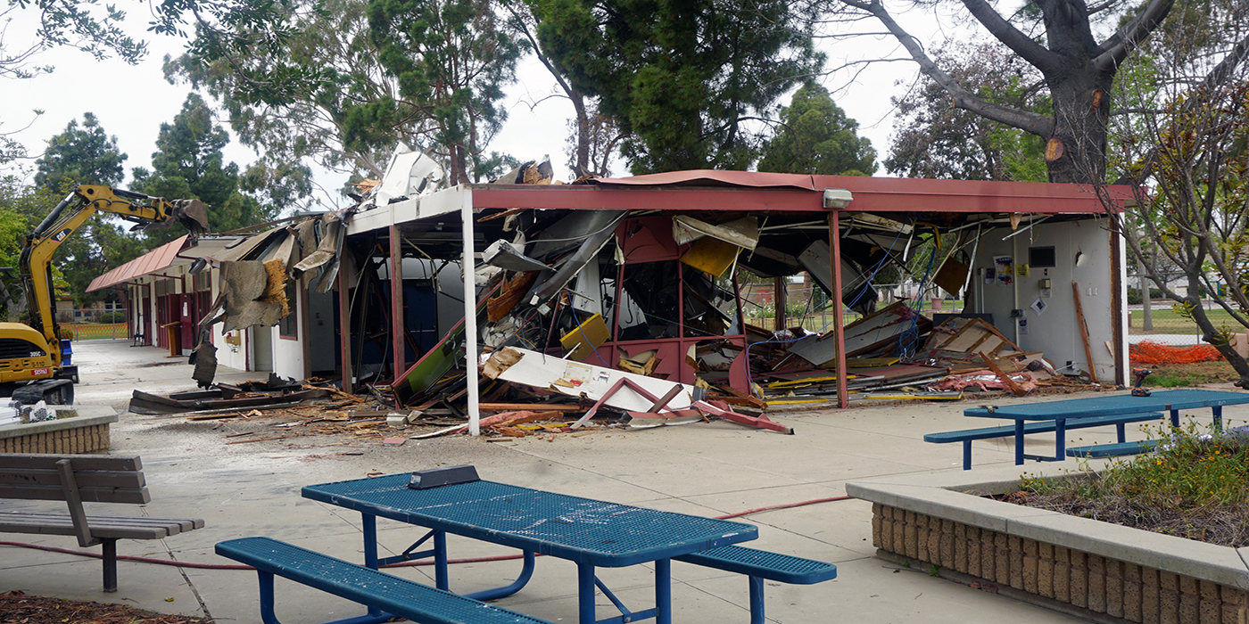 Demolition of old North Hall Building