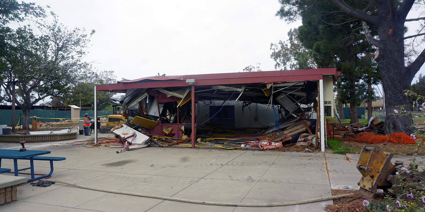 Demolition of old North Hall Building