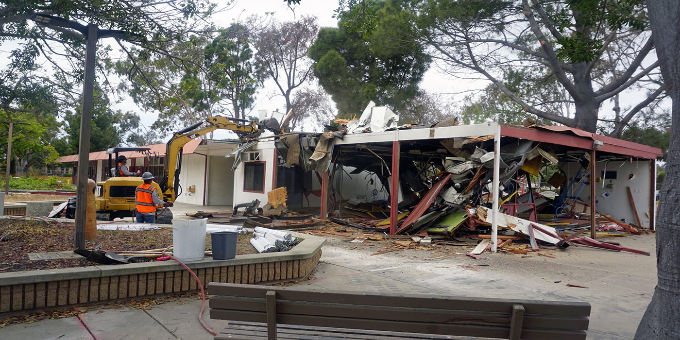 Demolition of old North Hall Building