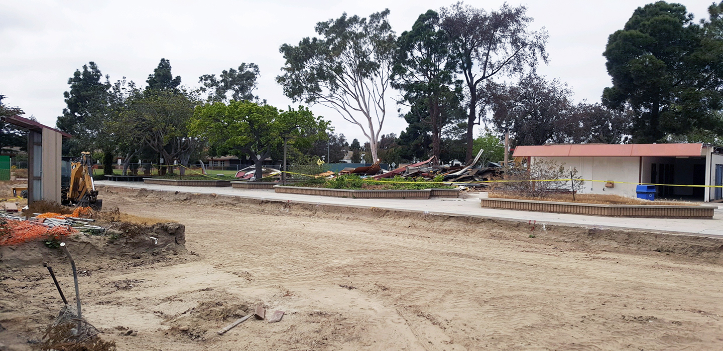 Demolition of old North Hall Building