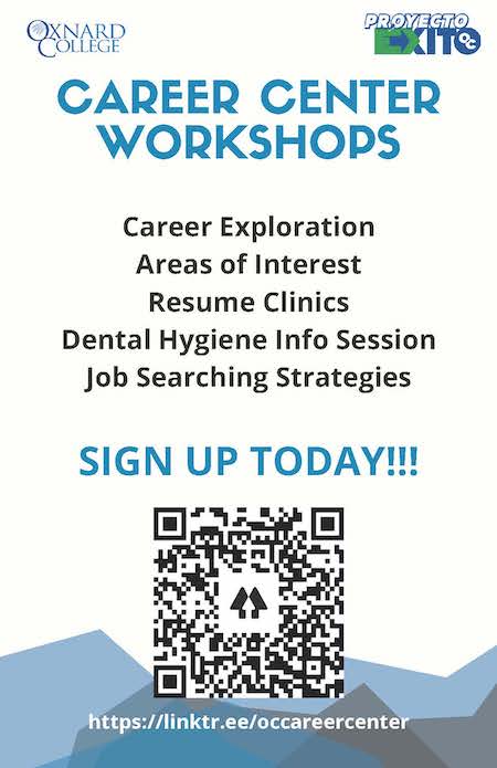 white background with blue geometric shapes at bottom of image, highlighting QR code